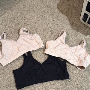 Auden Women's Nursing Bralette Set - Black and Cream